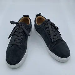 Grey Suede White Sole Trainers image 3