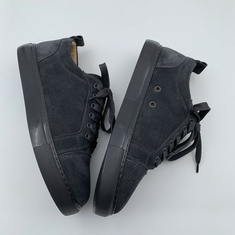 Grey Suede Leather Trainers image 7