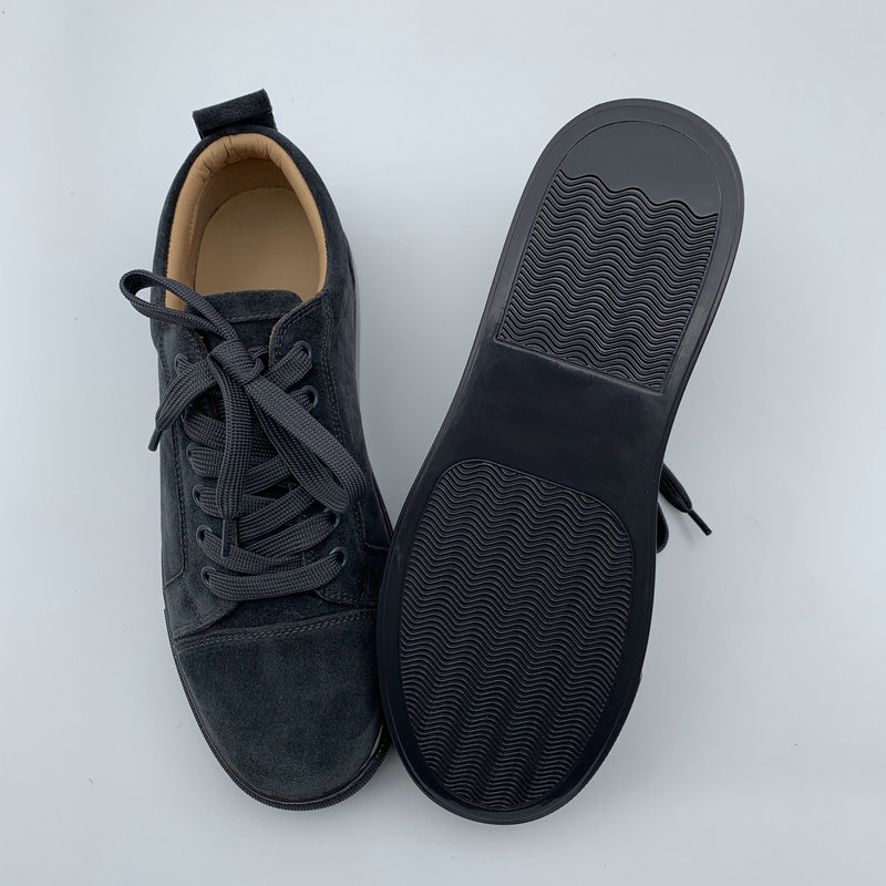 Grey Suede Leather Trainers image 3