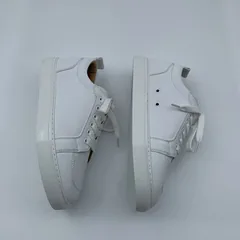 White Leather Trainers image 7