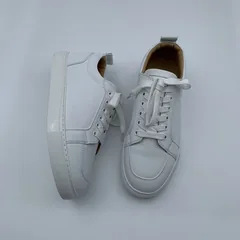 White Leather Trainers image 8