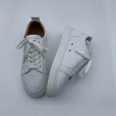 White Leather Trainers image 2