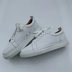 White Leather Trainers image 4