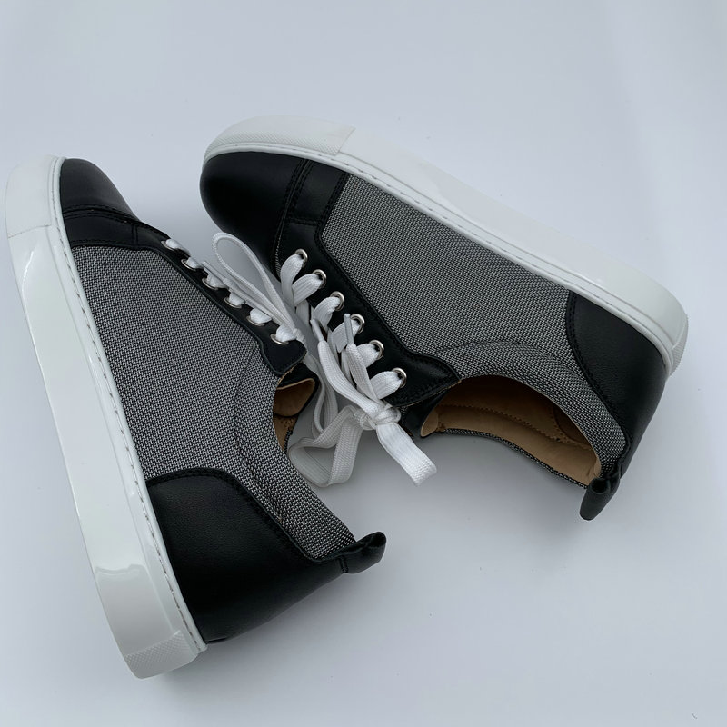 Fabric Leather Trainers image 7