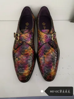 Real Exotic Real Python Skin Men Shoes image 1
