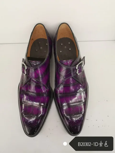 Alligator Dress Shoes Wholesale Monk Shoes Men