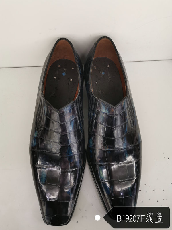 Loafer Style Dress Shoes Alligator Skin Men