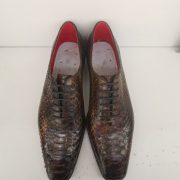 Python Pattern Fashion Pointed Leather Shoes