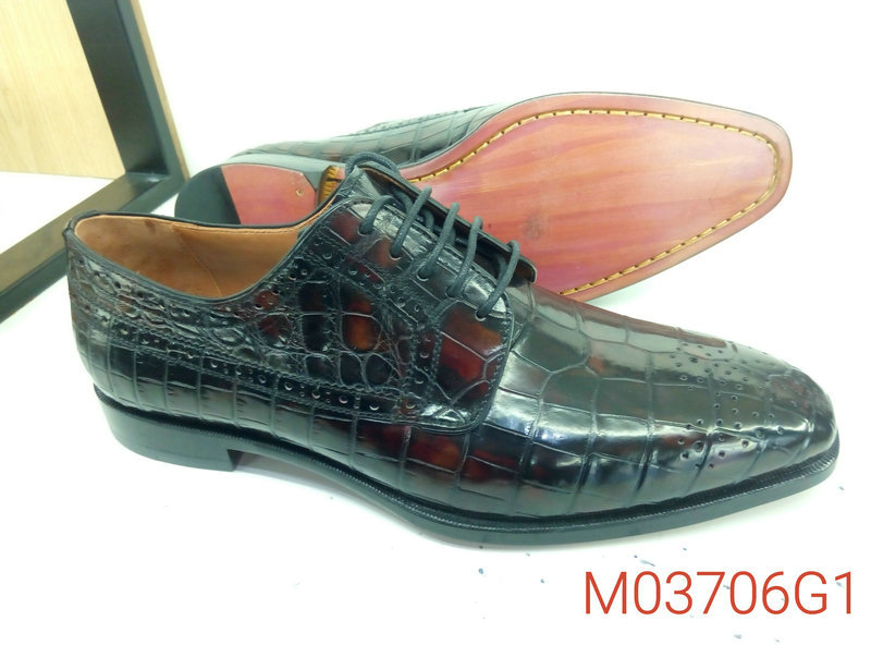 Hand Made Alligator Skin Bespoke Derby Shoes image 2