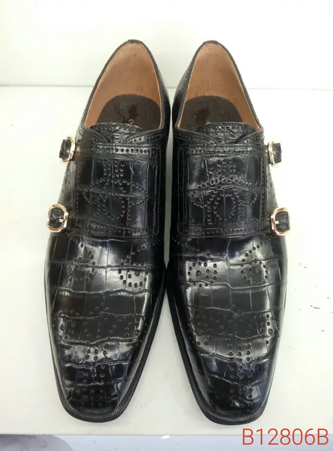 Hand Made Alligator Monks Dress Shoes