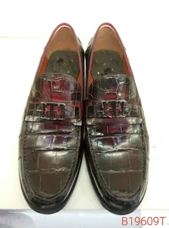 Alligator Slip-on Men Loafers Dress Flats image 1