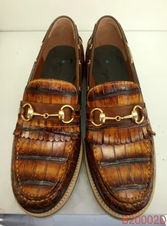 Alligator Skin Driving Loafers Flats image 1