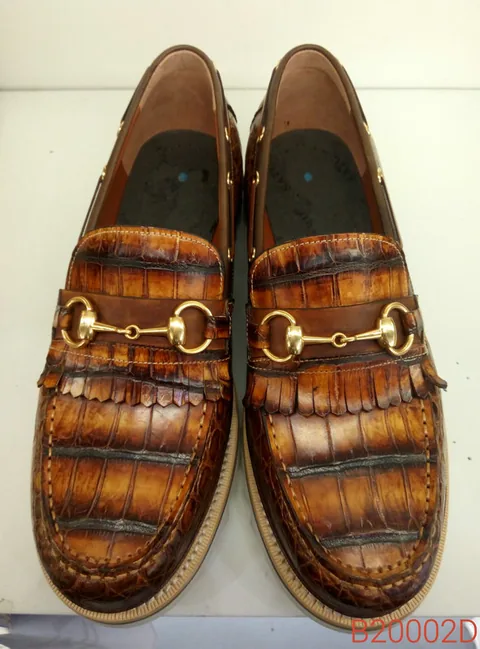 Alligator Skin Driving Loafers Flats