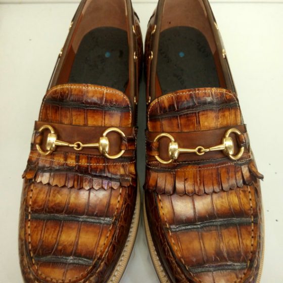 Alligator Skin Driving Loafers Flats