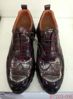 Mens Casual Brogue Oxford Leather Shoes image 1