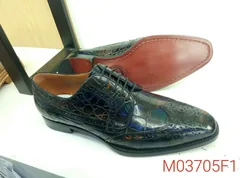 Oxford Alligator Pattern Derby Shoes Lace-up image 2