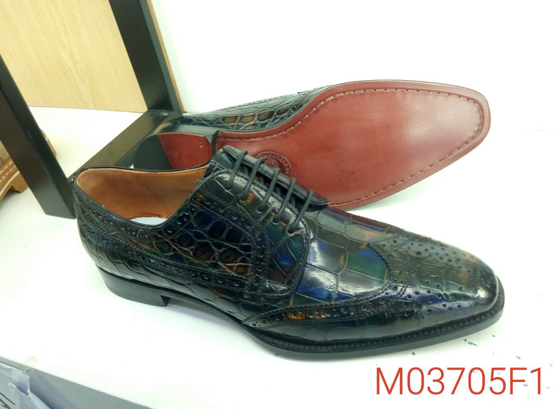 Oxford Alligator Pattern Derby Shoes Lace-up image 2