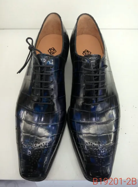 Genuine Alligator Leather Wholecut Oxford Shoes