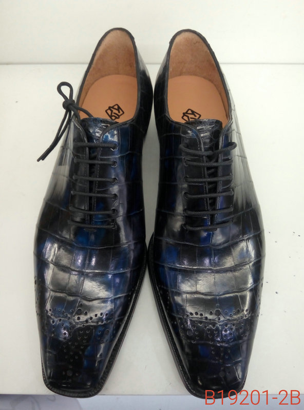 Genuine Alligator Leather Wholecut Oxford Shoes