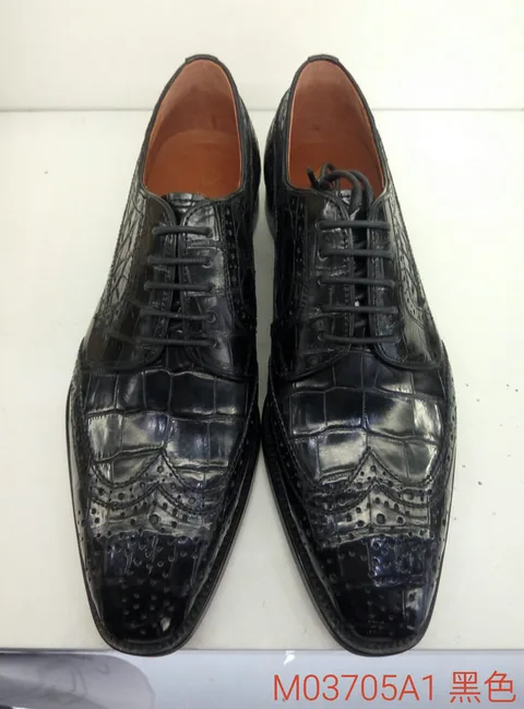 Alligator Skin Blucher Shoes For Men