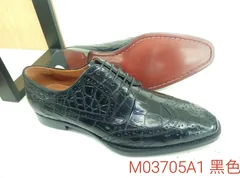 Alligator Skin Blucher Shoes For Men image 2