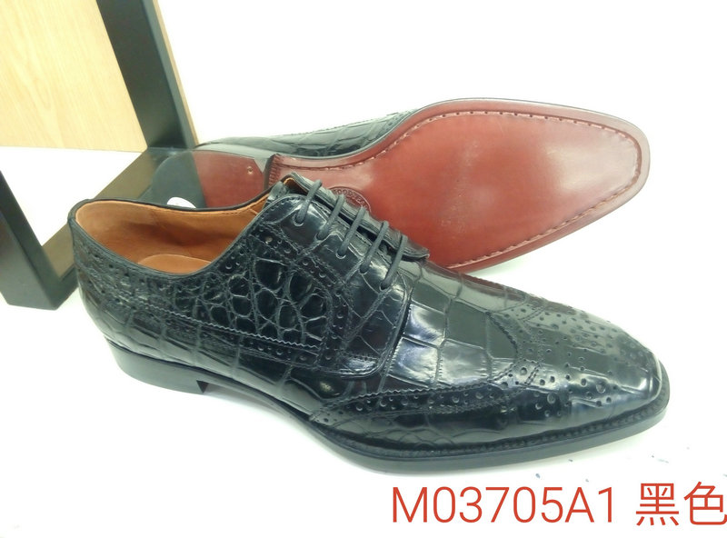 Alligator Skin Blucher Shoes For Men image 2