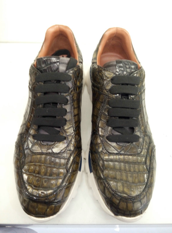 Fashion Handmade Alligator Leather Casual Shoes
