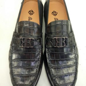 Alligator Leather Fashion Penny Loafer Shoes