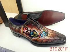 Luxury Painted Men Alligator Handmade Shoes image 2