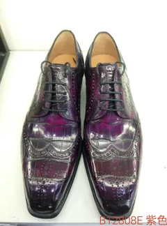 High-end Real Animal Leather Derby Shoes image 1