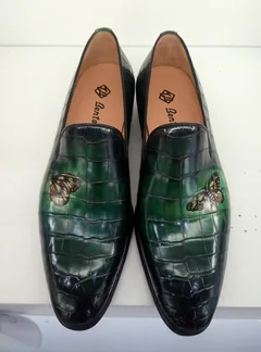 Alligator Leather Penny Loafer Custom Shoes image 1