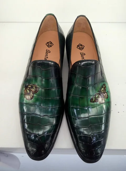 Alligator Leather Penny Loafer Custom Shoes