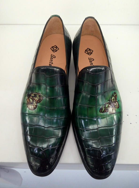 Alligator Leather Penny Loafer Custom Shoes