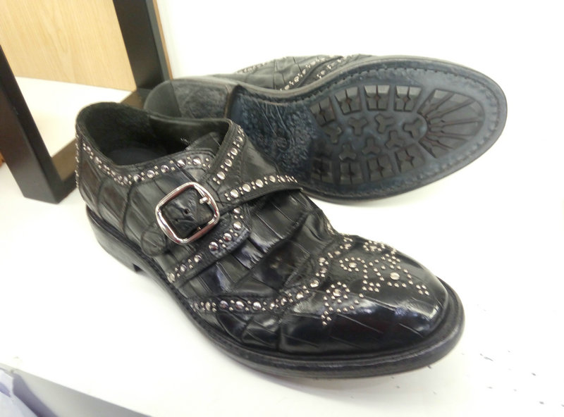 Classic Men’s Alligator Leather Monk Strap Shoes image 6