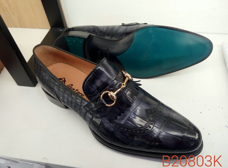 Mens Real Alligator Penny Loafers Fashion