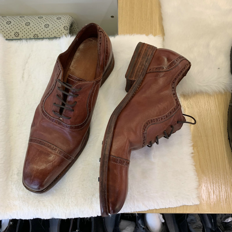 Men Handmade Horse Leather Goodyear-Welted Custom Shoes - China Shoe ...