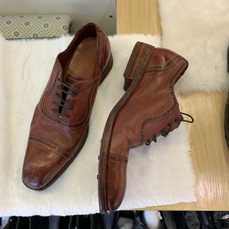 Men Handmade Horse Leather Goodyear-Welted Custom Shoes