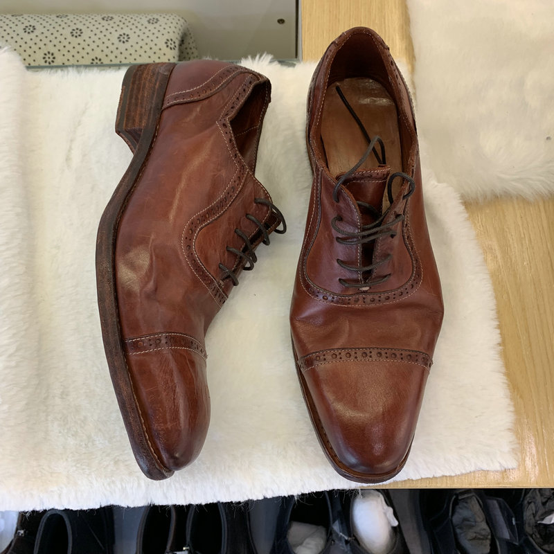 Men Handmade Horse Leather Goodyear-Welted Custom Shoes image 3