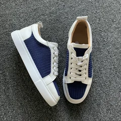 White Leather Knitted Trainers image 3