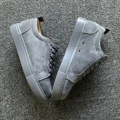 Grey Suede Grey Sole Trainers image 2