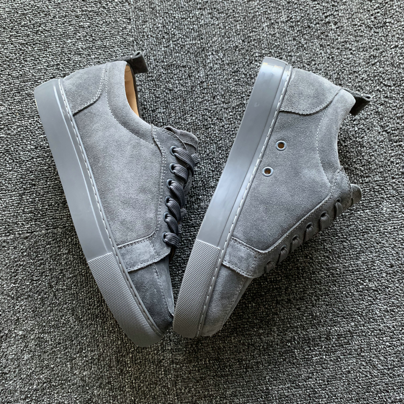 Grey Suede Grey Sole Trainers