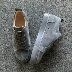 Grey Suede Grey Sole Trainers image 3