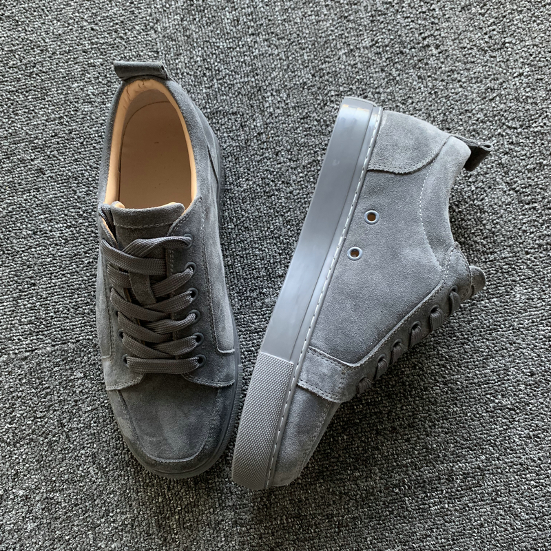Grey Suede Grey Sole Trainers image 3