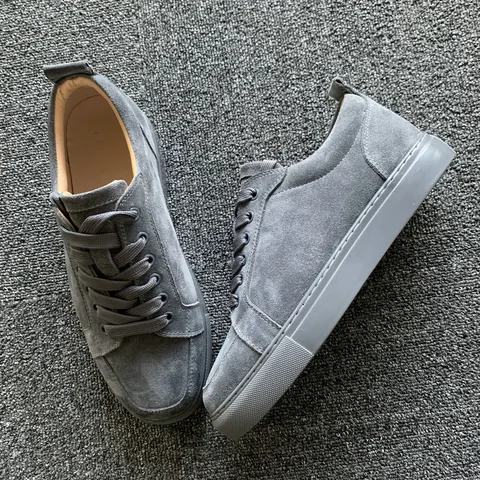 Grey Suede Grey Sole Trainers