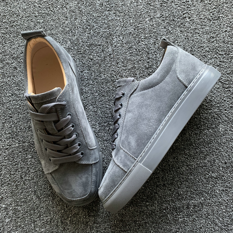 Grey Suede Grey Sole Trainers