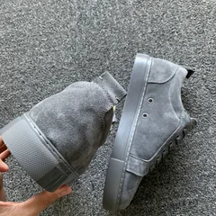 Grey Suede Grey Sole Trainers image 4