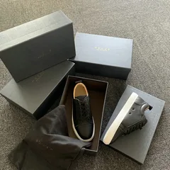 Black Leather Trainers image 2