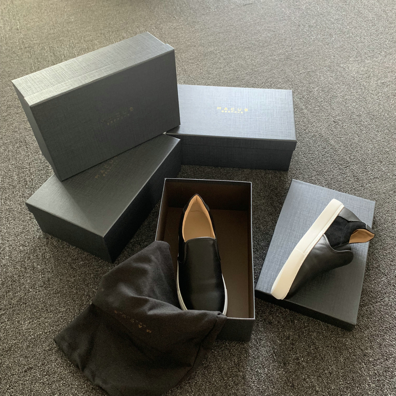 Black Leather&Suede Panel Casual Shoes image 2