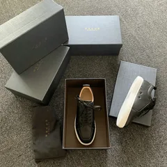 Black Leather White Sole Trainers image 8