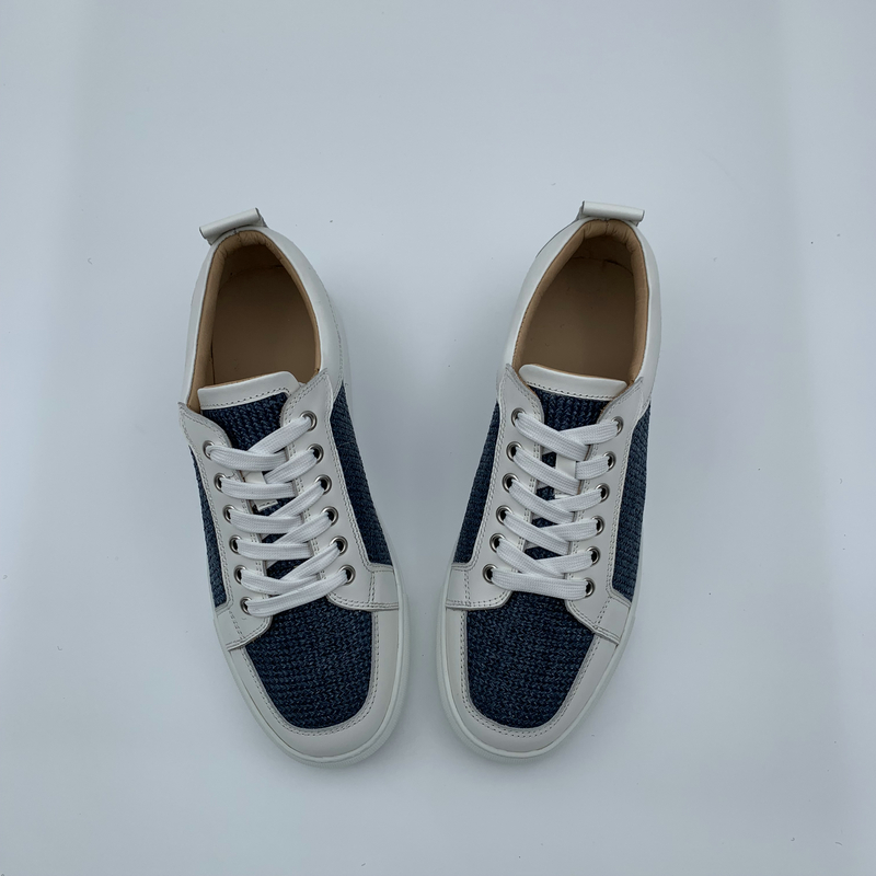 White Leather Fabric Trainers - China Shoe Manufacturer | Marcusius